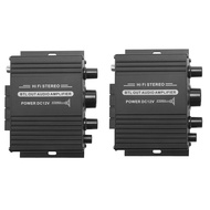 2X 12V Mini Audio Power Car Amplifier Digital Audio Receiver AMP Dual Channel 20W+20W Bass Treble Vo