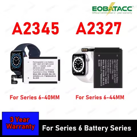 2026 Years New 100% A2345 A2327 Battery For Apple Watch Series 6 40mm 44MM Bateries IWatch 6 44mm 40