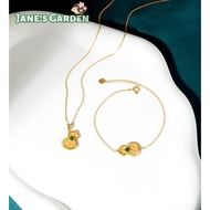 Jane's Garden 925 Sterling Silver Gourd Necklace|Gourd Bracelet|Hollow Inlaid Zircon Fulu Good Meani