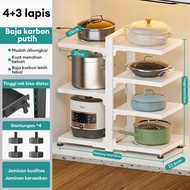 Rak Dapur Stainless Steel Rak Panci dapur Rak kolong dapur Rak wajan Rak Pot Rak 2/3/4/5/7 Susun Se