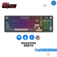 RK ROYAL KLUDGE S98 คีย์บอร์ดไร้สายแบบกลไก 98 คีย์ RGB 3 โหมด บลูทูธแบบมีสาย 2.4G คีย์บอร์ดเกมมิ่ง P
