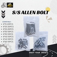 STAINLESS ALLEN BOLT 6*15/6*20/6*25/6*30/6*35/6*40/6*45/6*50