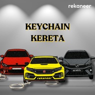 Keychain Kereta AutoStyle 3D – Custom Nama & Model Kereta Anda