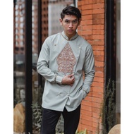 KEMEJA NUC.ID Patih 02 Men's Embroidered Shirt (Sage/Green Tea) kemeja lelaki baju kemeja lelaki baj