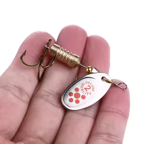1/5pcs Metal Spiner Bait Fishing Lure Spinner Copper Metal Fishing Spoon Lure For Trout Perch Pike S