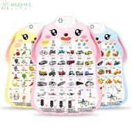 MAYWI Talking ABC Poster, Music Poster Interactive Electronic Alphabet Wall Chart, Cartoon ABC Lette