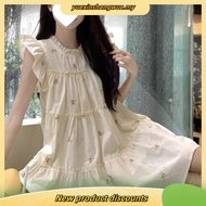 (Fashion_2)  Casual Ditsy Floral Tiered Layer Draped Dress for Women L177AD880