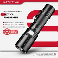 SUPERFIRE X60-T 2300LM Zoomable Rechargeable Torch Light 5 Modes & Clip Holder