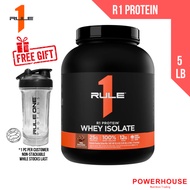 Rule 1 Protein 100% Whey Isolate & Hydrolyzed Whey Protein Isolate, 5lb [R1 Protein, Muscle Recovery