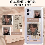 BTS Aesthetic Vintage Sticker Casing