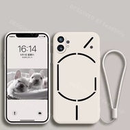 Liquid Silicone Case For Nothing Phone 2 1 2A Phone Case Shockproof Protective Soft Cover with Lanya