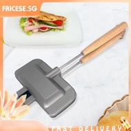 [fricese.sg] Sandwich Pan Double-Sided Sandwich Maker Grill Pan with 2 Handles Kitchen Tool