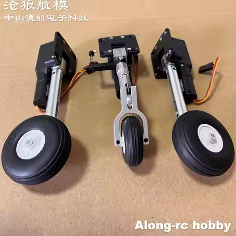 RC Plane Models Parts Height 111mm Retractable Landing Gear with PU Wheels for 2-3.5kg Hobby Airplan
