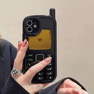 1pc Unique Big Heart Shaped Black Soft Protective Phone Case, Scratch-Resistant Shockproof Cover Com