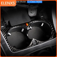 Car Styling Fiber Water Cup Holder Frame Sticker C Class W205 C180 C200 C300