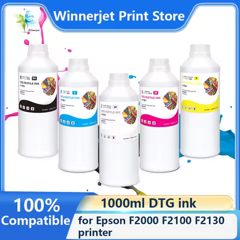 Winnerjet 1000ml DTG ink Textile straight ink Only for Epson F2000 F2100 F2130 printer