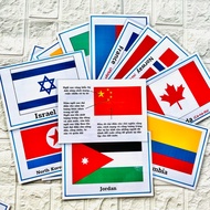 Country flag card set (solid plastic lamination)