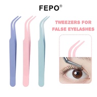 FEPO False Eyelash Curler Color Stainless Steel Tweezers Eyelash Tweezers Handmade Tweezers