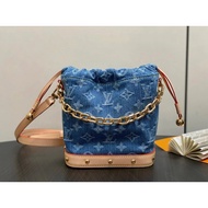 LV Denim Denim NANO NOÉ Bucket Bag Shoulder Messenger Bag Chain Bag