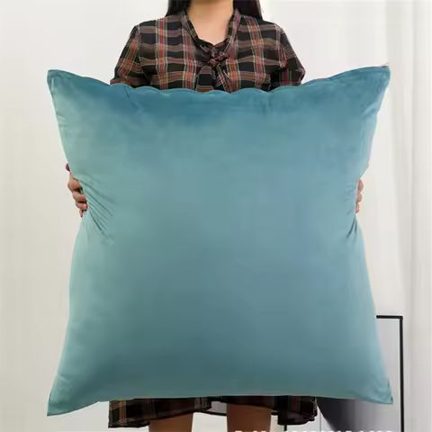 60/70/80CM Soft Velvet Large Square Pillow Cover Sofa Cushion Living Room Back Bedside Cushions Case