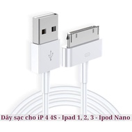 USB charging cable for iPhone 4 4s 3G 3GS iPad 1 2 3 iPod Nano - 1 meter long cord / warehouse