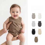 [Uzfkids Baby & Kids] Morandi Sleeveless Onesie Baby Onesie Baby Onesie Vest Onesie