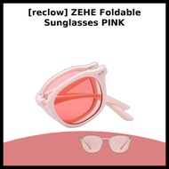 [reclow] ZEHE Foldable Sunglasses PINK / Korean Sunglasses / Foldable Frame / 100% Authentic by recl