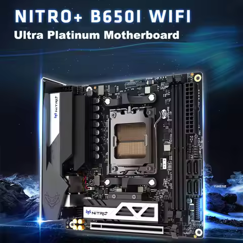 Sapphire NITRO+ B650I WIFI Ultra Platinum Motherboard AM5 DDR5 2*M.2 Tpye-C ITX Motherboard For AMD