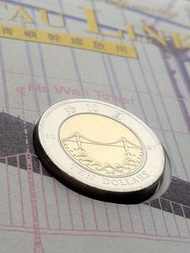 香港1997年青馬大橋首日封連10圓未流通硬幣， 品相如圖， 當年發售 每套都要22.95美元（h)，掛號費$20