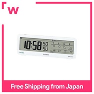 CASIO DWS-200J-7JF Alarm Clock Radio Wave Digital Waveceptor Living Environment Temperature Humidity Calendar Display Program Time Signal White