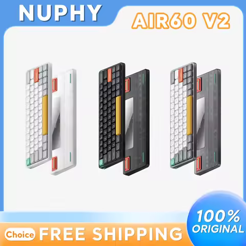 NuPhy Air60 V2 Low Profile Mechanical Keyboard 3 Mode Bluetooth 2.4G Wired Silent Customizable 60% M