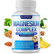 Magnesium Compound 7 Element Magnesium Supplement 1000 mg – Magnesium Glycinate、Citric Acid、Apple Ci