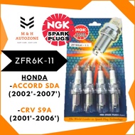 NGK SPARK PLUG ZFR6K-11 HONDA ACCORD SDA CRV S9A SPARK PLUGS