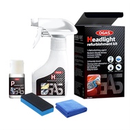 Car Headlight Restoration Fluid Kit 180ML Repair Liquid + 10ML Coating Solution