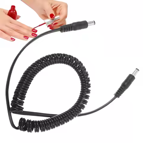 Nail Drill Cord Replacement/ DC Spring Power Cord/ Nail File Machine Connection Cable/ Power Wire Re
