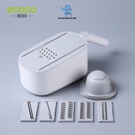 SR99.ECOCO Multifunctional Vegetable Cutter Fruit Slicer Grater Shredders Drain Basket Slicers Gadge