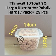 Thinwall 1010ml SQ / Thinwall 1010ml Square Box / Thinwall Box 1010ml Square Microwave Freezer