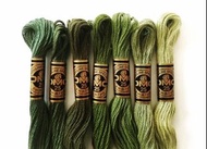 DMC Green Thread Pack 綠色組floss DMC繡線 DMC線 繡花線