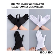 Black White Hand Glove Cotton Sarung Tangan Kain Hitam Putih Jewellery Jewelry Fashion Butler Fabric