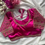 Pure Ajrakh Print Cotton Blouse Ready To Wear