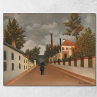 View Of The Surroundings Of Paris Henri Rousseau hrs48 Canvas Print