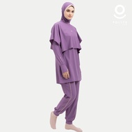 POLITE swim - Premium Syar'i Muslim Swimwear - 5WHALE IP-CL A LINE (IRISH PURPLE - COCKTAIL)