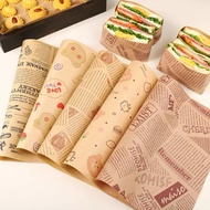 [100pcs] Oilproof Sandwich Wrapper Paper 28x38cm Greaseproof Baking Paper Burger Wrapping Paper Food