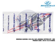 MODENAS KARISMA 125S V3 G125 100% ORIGINAL STICKER PATTERN SET STRIPE 40181-412-0151KGD 40181-412-01