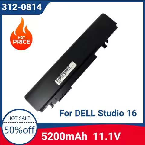 High-quality 312-0814 0X413C 11.1V 5200mAh Laptop Battery for DELL Studio 16 1640n 1645n 1647n Studi