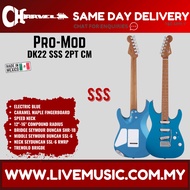 Charvel Pro-Mod DK22 SSS 2PT Electric Guitar, Caramelized Maple FB, Electric Blue