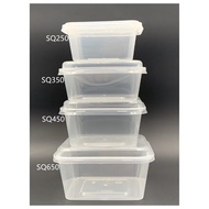 [READY STOCK] SQ250/SQ350/SQ450/SQ550 BEKAS EMPAT SEGI PLASTIC SQUARE CONTAINER 10PCS/50PCS PER PKT