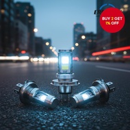 ERRUSON LED Bike Headlight H6/P15D/H2 (Brightness Increased by 100%) | 3-Pin H2/H4 Blue/White Design