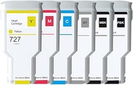 Aomya 6 x 300ml Compatible 727 Ink Cartridges C1Q12A F9J79A F9J76A F9J77A F9J78A F9J80A for DesignJe
