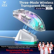 Aula | Ergonomic Three-mode Transparent Mouse